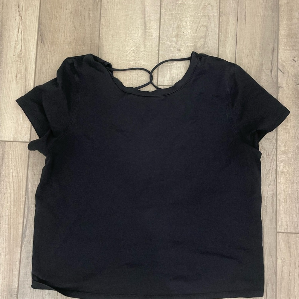 Black Lululemon Women's open back Top